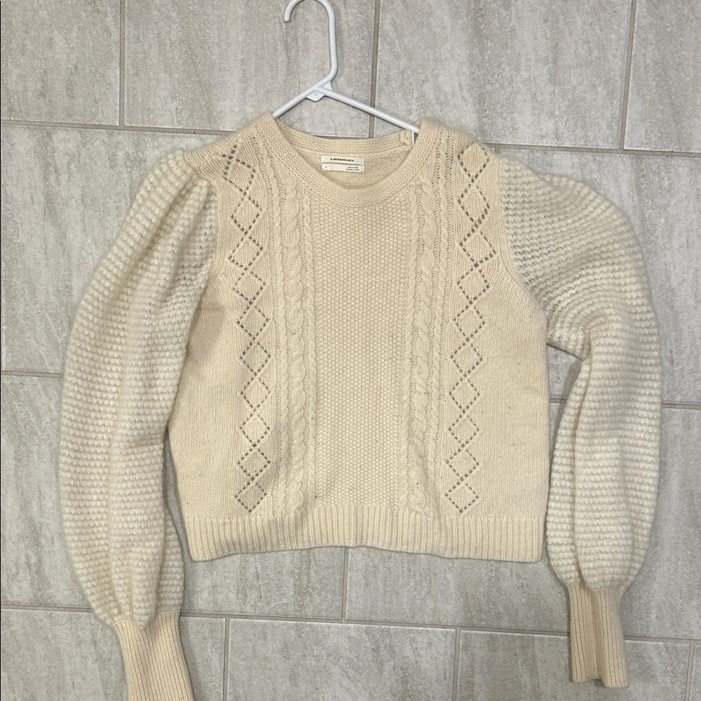 Anthropologie Beige Textured Sweater